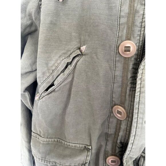 Free People Joshua Tree Utility Jacket Oversized Cargo Army Military XS - Picture 7 of 12